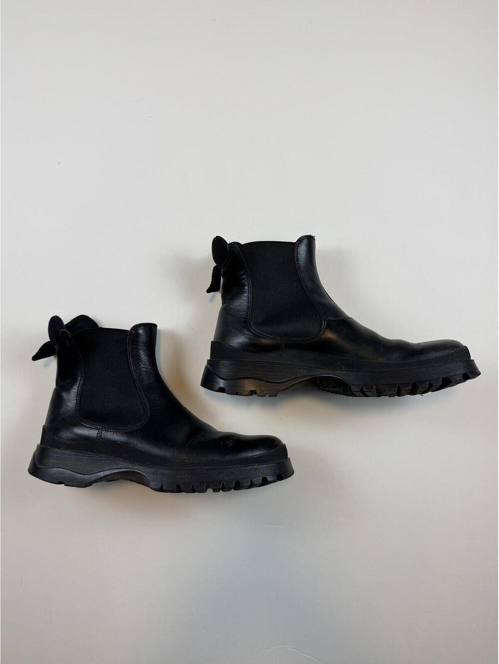Prada Bunny Combat Chelsea Boots